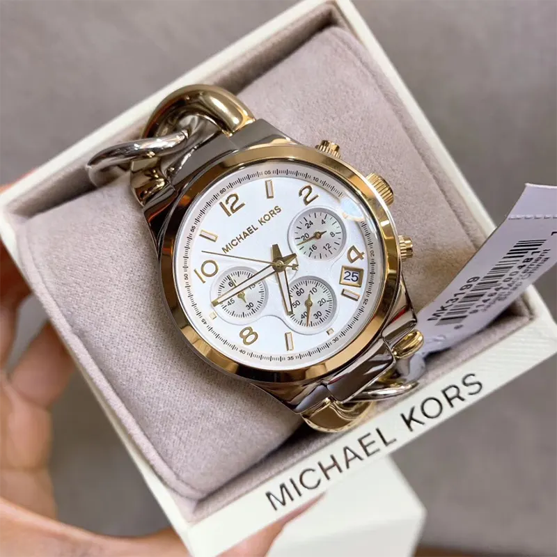 Michael Kors Runway Chronograph Two-tone Ladies Watch- MK3199